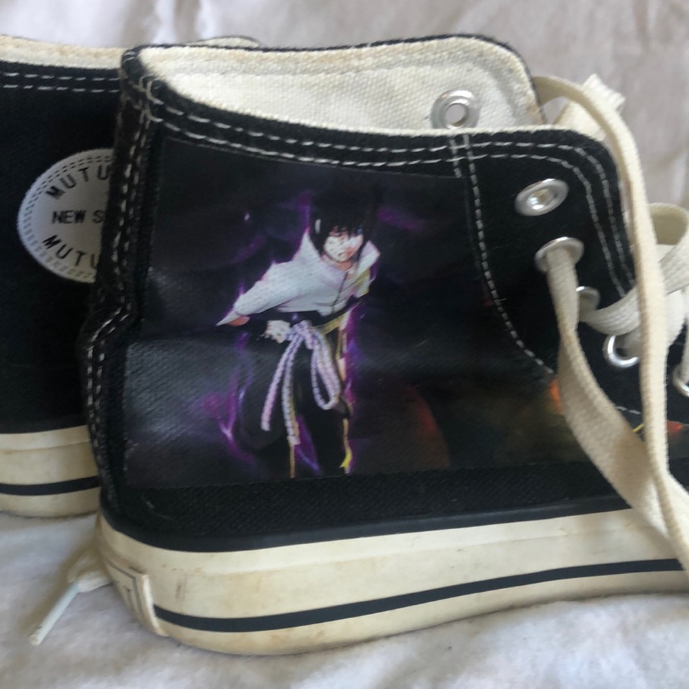 Converse-style shoes with Manga characters